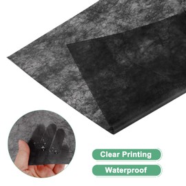 M METERXITY 38-Sheet Korean Cotton Wrapping Flower Paper, 11.8 Inch Waterproof Floral Wrapping Cotton Paper for Bouquets/Gift Packaging [Black]