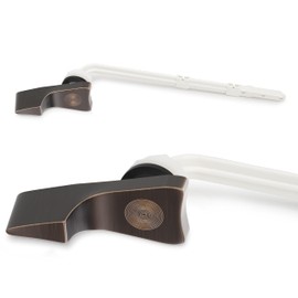 RAVINE Toilet Handle Replacement- American Standard Toilet Flush Handle with Elegant Design, Durable Toilet Flush Lever Front Mount - Easy to Install Toilet Bowl Handle Replacement (Brushed Bronze)