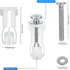 QHFlashbuy Toilet Seat Fixed Screw, 4 Pieces Toilet Seat Screws,