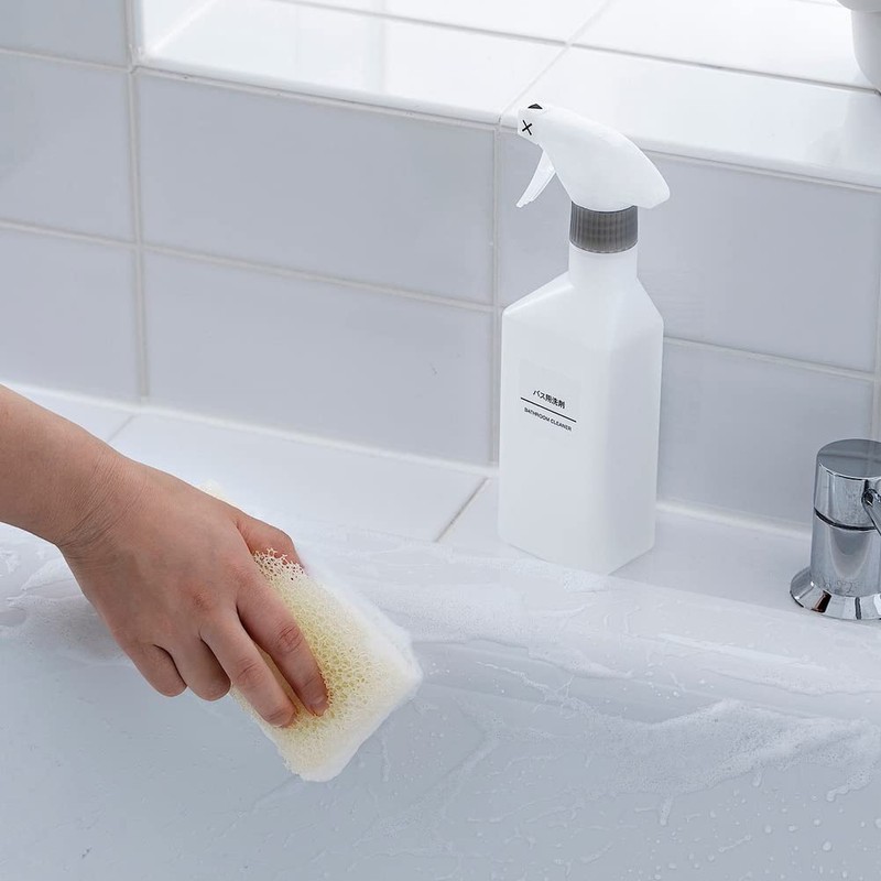 MUJI 38304623 Urethane Foam Three-Layer Bath Sponge, White, Width 2.8