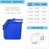 Recycling Rules! 6 Gallon Stackable Recycling Bin Container in Blue,