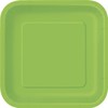 Lime Green Square Paper Dessert Plates (17cm) 16 Count -