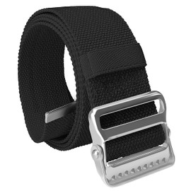 EMS XTRM Gait Belts - Essential Transfer Belts for Seniors and Physical Therapy, Durable and Comfortable, Nurses, Home Health Aides, Physical Therapists (Metal Buckle - Black)