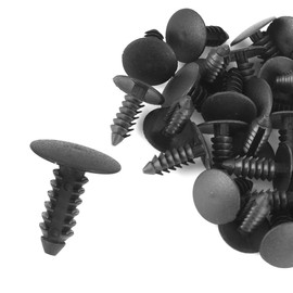 Motoforti Universal Car Bolt Rivets Fastener Bumper Retainer Clips Trim Panel Retainer Clips,5mm Hole Dia,Plastic,Black,40pcs
