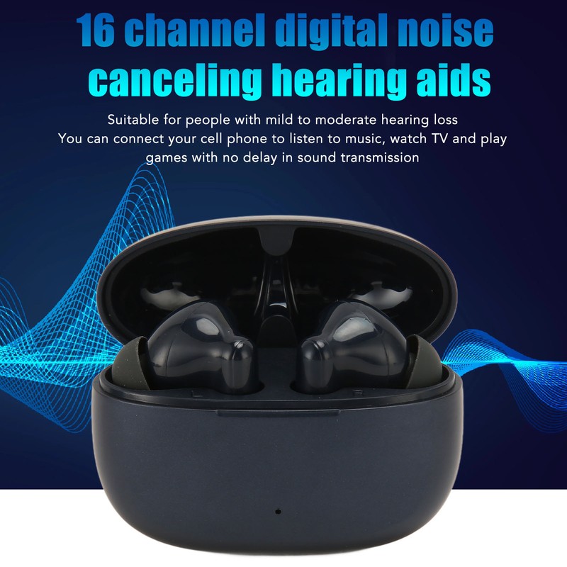 Binaural Hearing Aids Bluetooth Volume Adjustable Rechargeable Hearing Amplifier with