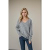 Simple&Opulence Women’s V Neck Sweaters Long Sleeve Ribbed Soft Knit