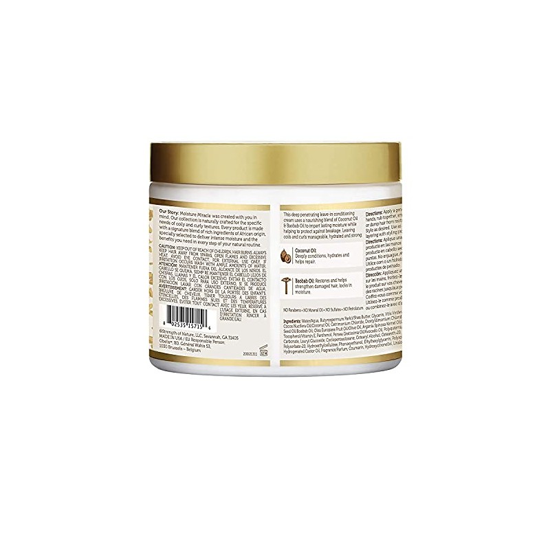African Pride Moisture Miracle Coconut and Baobab Oil Leave-in Cream,