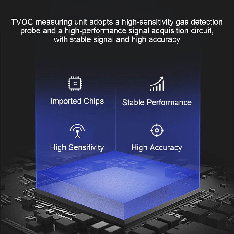 Air Quality Monitor High Sensitivity High Accuracy Multifunctional Temperature Humidity