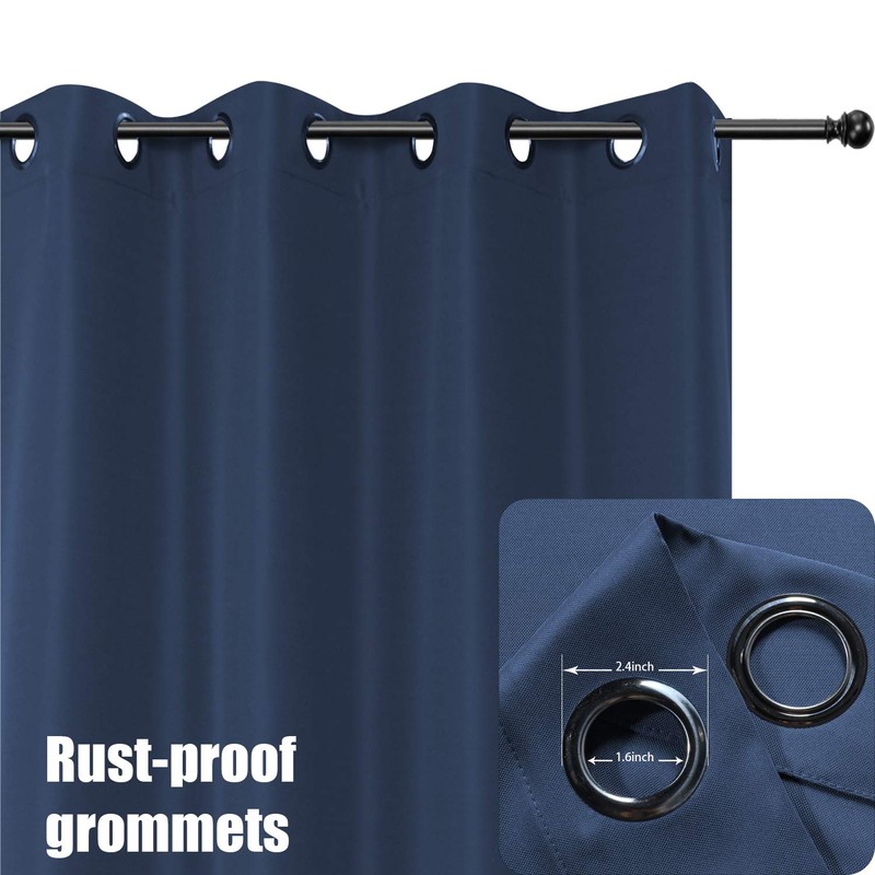 BONZER Wide Waterproof Outdoor Curtains for Patio Heavy Privacy Sunlight