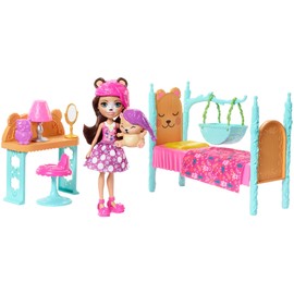 Enchantimals FRH46 Dreamy Bedroom Playset with Bren Bear Doll and Snore Figure, Multi-Colour