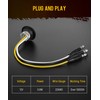 Partsam 10 Pcs 3/4" Strobe+Steady Marker Lights with Plug Dual