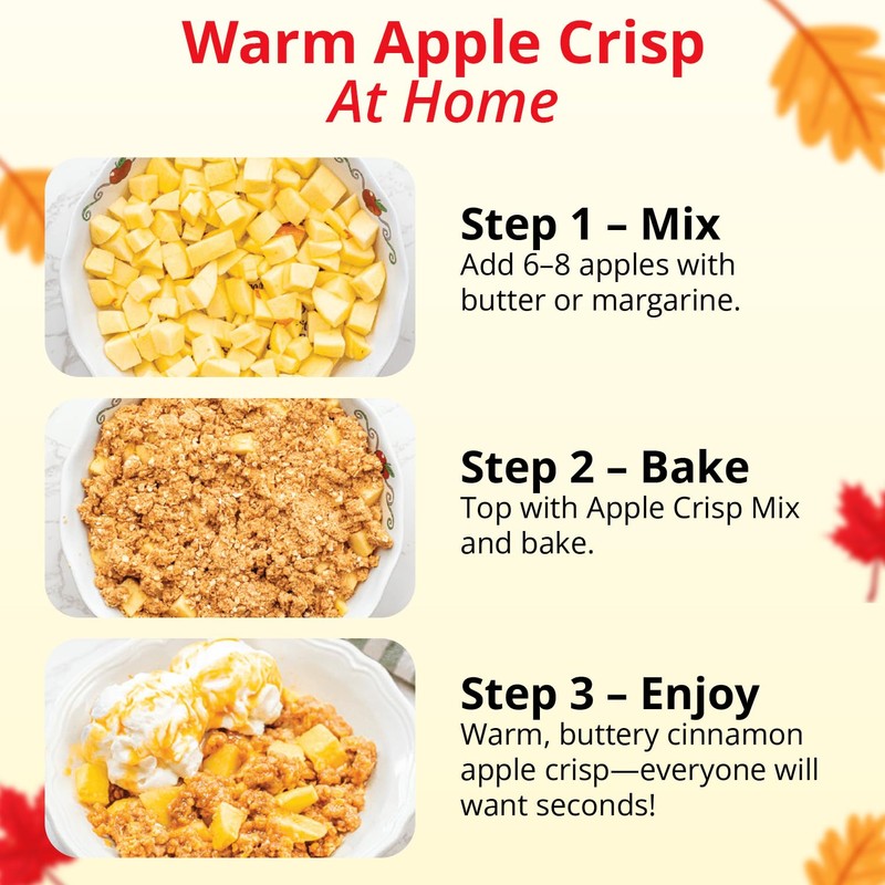 Concord Foods Apple Crisp Mix Easy to Make Dessert with
