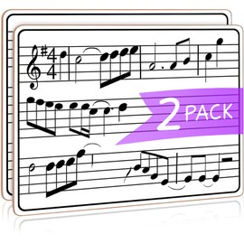 2 Pack Dry Erase Music Staff Lap Whiteboard 9"X12" l Write Musical Notes and More (Double Sided White Board)