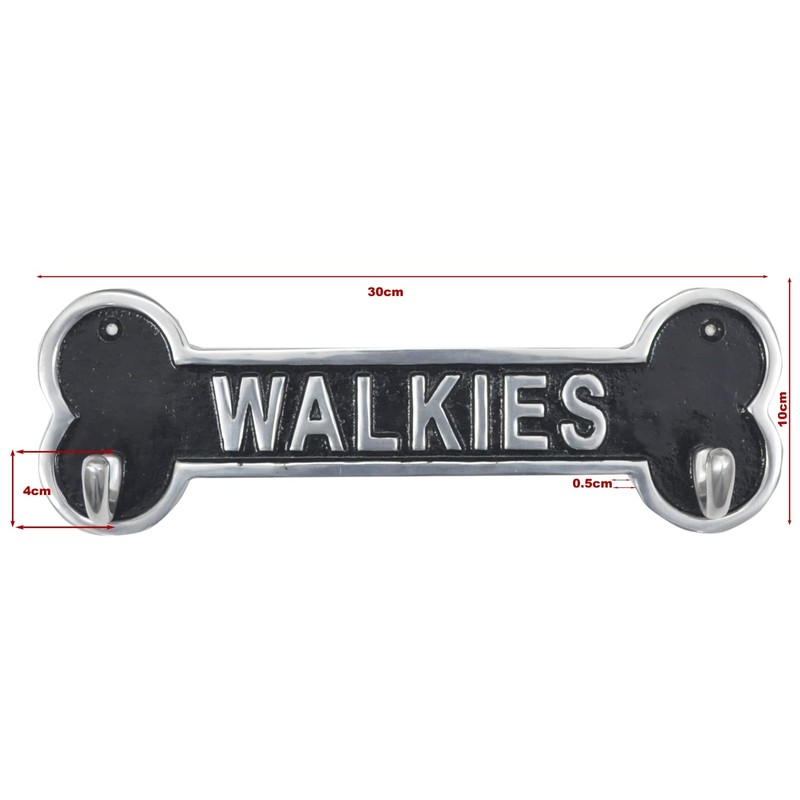Middle-England Walkies Dog Lead Hook Key Holder Coat Hook 30cm