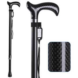 Carbon Fiber Walking Cane, Matte Black