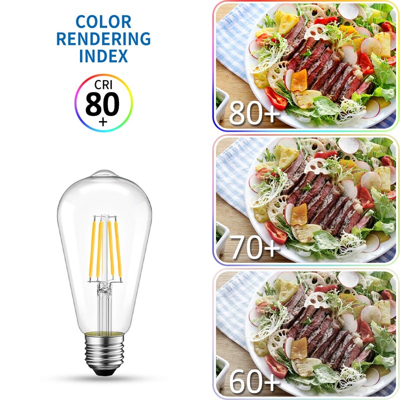 ANWIO ST21 LED Filament Bulb 7W(60 Watt Equivalent) Dimmable 2700K