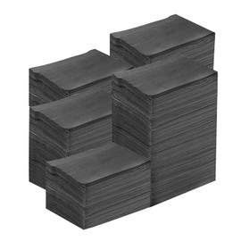 JMU Black Dental Bibs Disposable, 500 Pack Dental Bibs, 2-Ply Paper 1-Ply Flim, Tattoo Bibs 13" x 18"