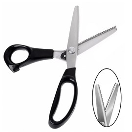 LIANHATA Pinking Scissors, Mountain Shape, Jagged Scissors, Stainless Steel, Pinking Shears, Craft Scissors, Easy to Grip, Sharp, Sewing Cloth-cutting, Handicraft, Dressmaker, DIY, Wrapping, Sewing