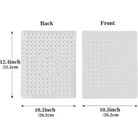 U UAIREMSIC 2 Pack Kitchen Sink Mat, 12" x 10" Dish Drying Mat for kitchen Counter, Eco-Friendly Grid Sink Protector, Durable Rubber Dish Draining Mat, U-SM2X
