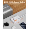 DEPOW DEPOW Surge Protector Power Strip with Flat Plug, 3