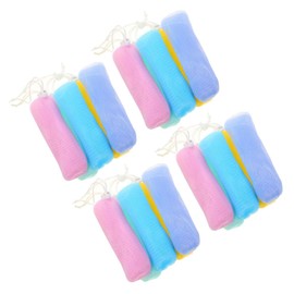 Baluue 20pcs Multi-layer Soap Foaming Bags Exfoliating Mesh Soap Pouches for Facial Cleansing Convenient Drawstring Design for Easy Hanging and Quick Drying