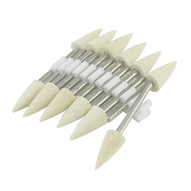 Luo ke 10mm Wool Felt Polishing Bits - 1/8'' Shank