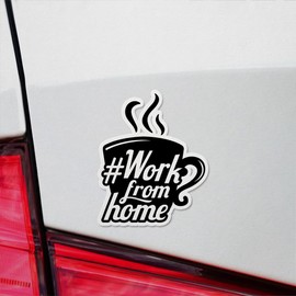 Decal Stickers of Work from Home Premium Indoor (No Waterproof) Vinyl Decal Stickers for Laptop Phone Accessory Helmet Car Window Mug Tuber Cup Door Wall Decoration - USCVER3c67011BL0124