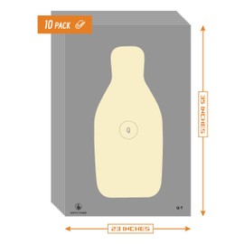 Shooting Paper Targets Standard FBI/DEA Q Target 23X35 inch 10 Pack Gun Range Indoor Outdoor Practice for Handguns, Rifles, Pistols, Airguns, Arrows Crossbows & Archery