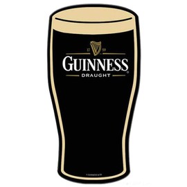 Signs 4 Fun SYM671 Guinness Pint Glass Die Cut Sign, Black