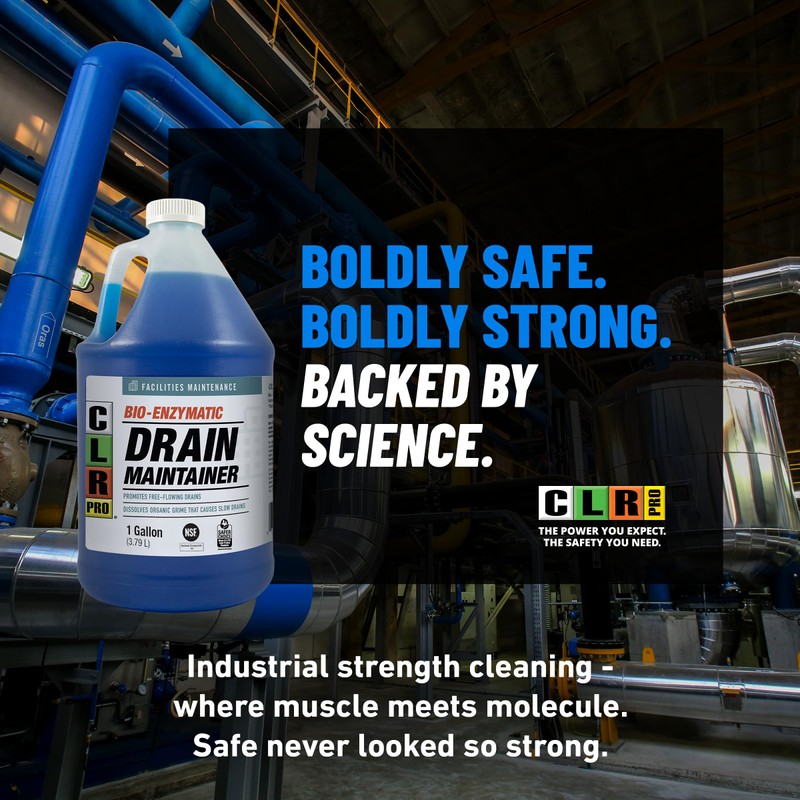 CLR PRO Commercial Drain Maintainer and Grease Trap Treatment, Preventative