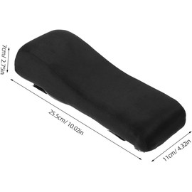 2 Almohadillas Acolchadas para Apoyabrazos de Silla Gaming y Computadora, con Soporte de Brazo y Aumento de Altura, Material Poliéster y Esponja Negro