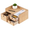 KIRIGEN Desk Organizer with 3 Drawers - Wood Drawer Storage