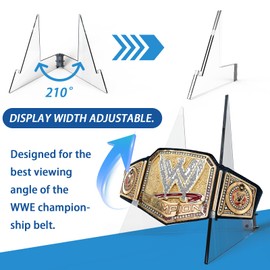 FUGVBB Championship Belt Display Stand for Heavy Duty Wrestling & Football Trophies - 9.8x9.8x4 Inch Acrylic Award Holder Base, No Assembly Required
