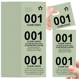 500 Pcs Coat Check Tickets 4 * 12cm Bulk Paper Coat Room Tags Coat Checks Numbers Coat Check Tags Claim Ticket (Green)