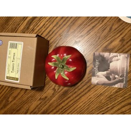 Longaberger Pottery Tomato Lid Topper Only -New In Box