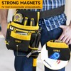 Tool Belt,Magnetic Tool Pouch,13-Pockets Tool Belts for Men,Detachable & Adjustable