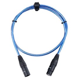 Pronomic XFXM-Blue-1 microphone cable blue (1m length, XLR female 3-pin -> XLR male 3-pin, hand-soldered connectors, acid and oil resistant, chuck type strain relief)