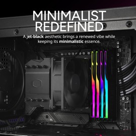 Cooler Master Hyper 411 Nano CPU Air Cooler, SickleFlow 92 PWM Fan, 4 Copper Heat Pipes, 136mm Tall, Sleek Top Cover, AMD Ryzen AM5|AM4, Intel LGA 1851|1700 Brackets