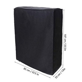 Black Folding Bed Cover Portable Bed Cover Furniture Dust Proof Protective Cover for Indoor Outdoor Use(85 * 33 * 107cm)