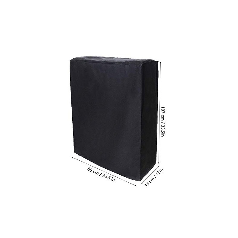 Black Folding Bed Cover Portable Bed Cover Furniture Dust Proof
