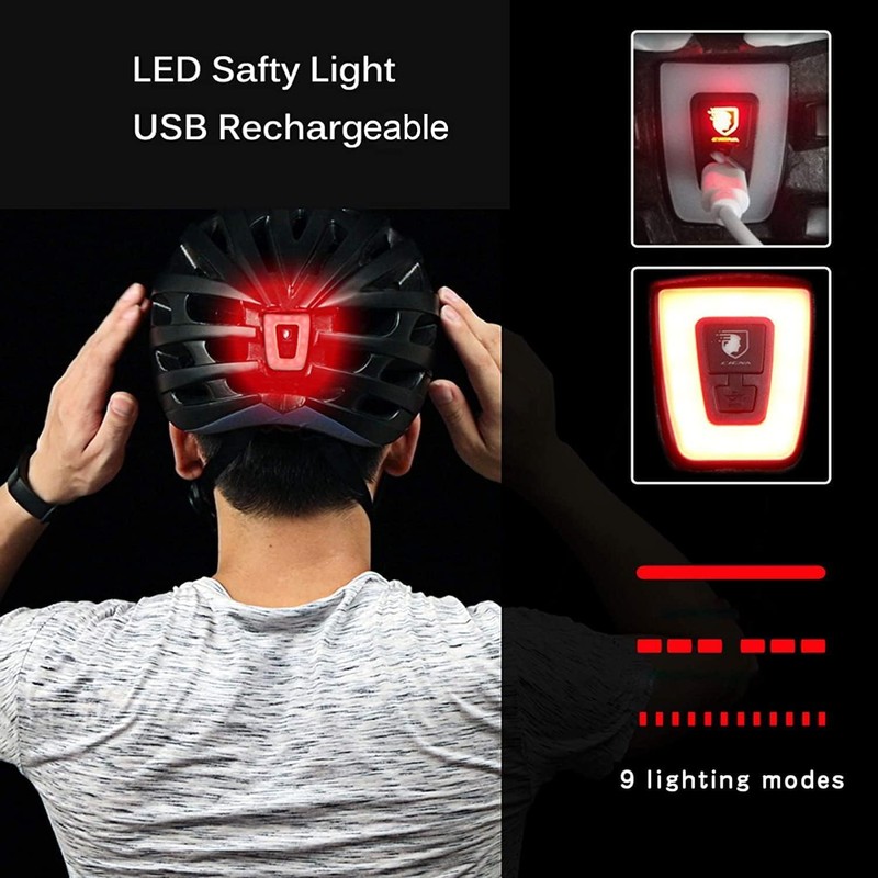 Shinmax Bike Helmet USB Rechargeable Light & Detachable Magnetic Goggles