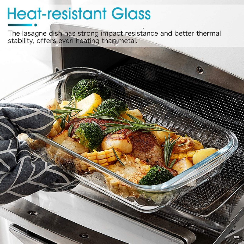 Small Glass Baking Dish for Oven, Glass Oven Dish Rectangular,