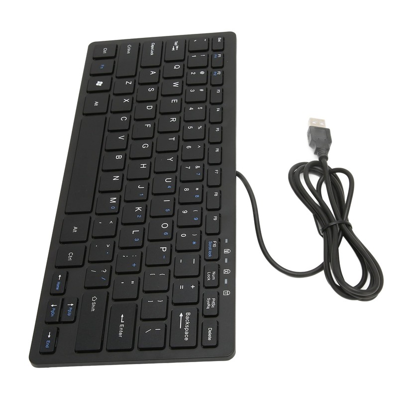 Mini Keyboard Mini Ultra Thin 78 Keys USB Wired Keyboard