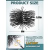 Chimney Cleaning Brush with Standard 1/4" NPT End Fitting -