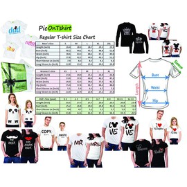 Matching Shirts Set for Married Couples Husband and Wife Wedding Gift Anniversary Newlywed XL/L Black