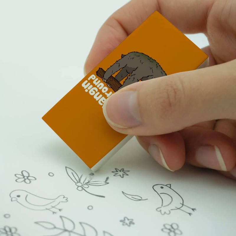 Sloth Just Hanging Around Eraser Set of 2