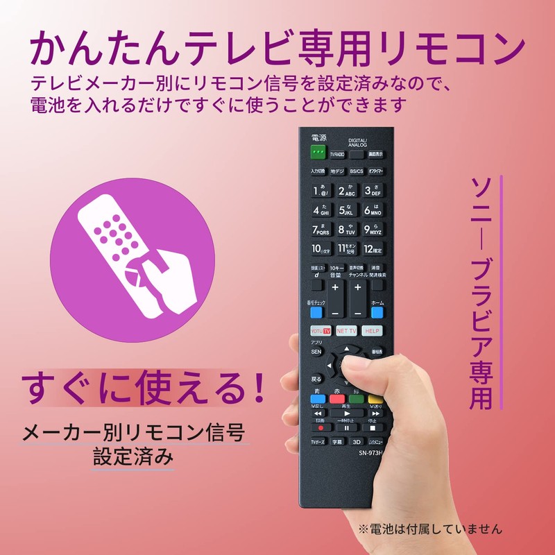 Sony Bravia TV Remote Control [Set] Compatible with Sony Models