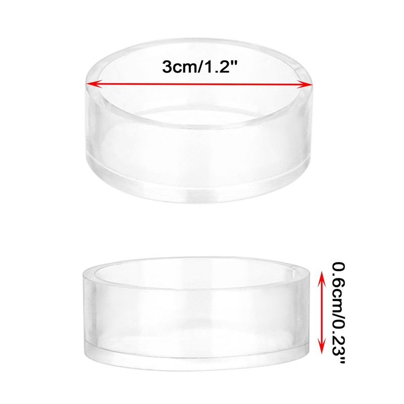 BTSKY 15Pcs 30mm Transparent Sphere Round Stands Baseball Holders -