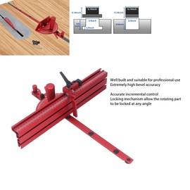 Precision Miter Gauge for Table Saw, Standard Slot 3/4x 3/8, Table Saw Miter Gauge Fence System Includes Aluminum Miter Fence, Repetitive Cut Flip Stop for Woodworking Tools