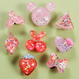 DALOO 1 Pack 25 PCS Bling Bling Shoe Charms For Women3D Anime Shoe Charms For Women Acrylic Charms For Shoe Flower Shoe Charms For Shoe Decoration Charms